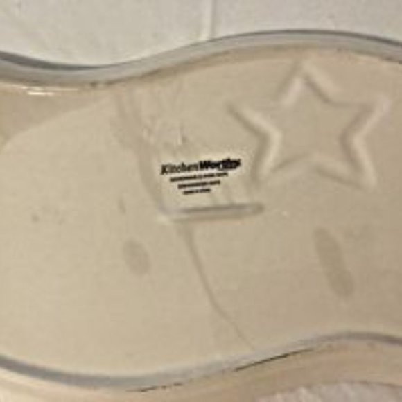 Chip & Dip Tray Set Ceramic Red White & Blue Flying Flag Kitchen Worthey Server - Picture 6 of 7